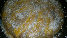 Bolo de banana com coco