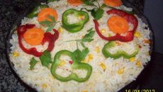 Arroz de cenoura e milho