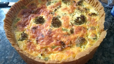 Quiche de camarão à moda da Lilian