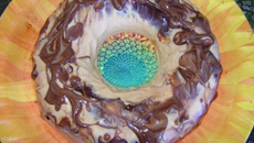 Sorvete enformado de doce de leite