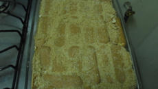 Pavê de biscoito maizena com flan Royal