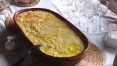 Escondidinho de bacalhau com batata palha