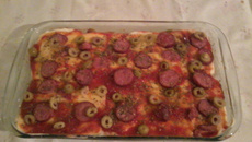 Pizza de pão de fôrma