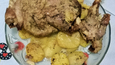 Pernil de cordeiro assado