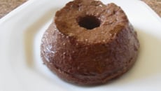 Pudim de chocolate com leite em pó