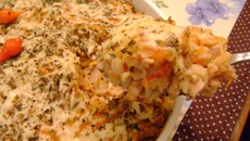 Arroz cremoso com linguiça