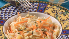 Macarrão com cenoura e gorgonzola