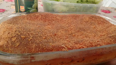 Torta com massa de mandioca