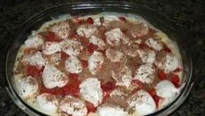 Pavê de morangos com suspiro