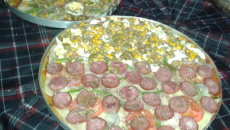 Pizza caseira de liquidificador