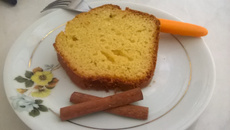 Bolo de laranja com casca