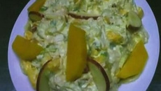 Salpicão de frango com manga e maçã