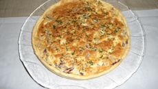 Quiche de carne seca com abóbora