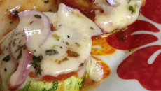 Mini pizza de abobrinha