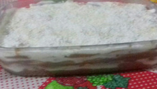 Pavê de chocolate com bolachas de Maizena