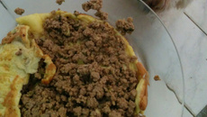 Omelete de carne moída