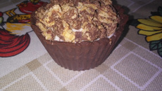 Forminhas de chocolate com torta de sorvete