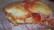 Torta de queijo e presunto