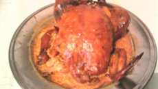 Frango assado com gengibre