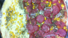 Pizza folhada crocante