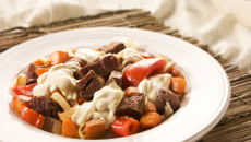 Carne seca com vegetais