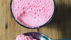 Mousse diet de morango 