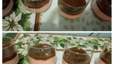 Mousse de suco em pó com ganache