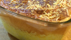 Torta cremosa de presunto e queijo e arroz do Lúcio Cezar