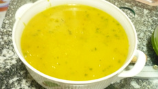 Sopa creme de abóbora cabotiá