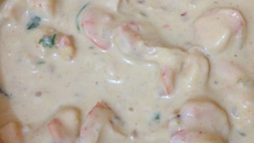 Camarão aos 3 queijos simples