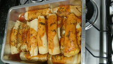 Panqueca de frango com milho