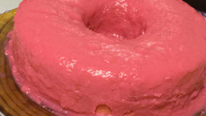 Bolo de iogurte de morango