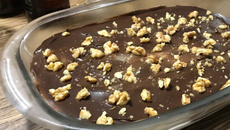 Pavê vegano de chocolate e nozes