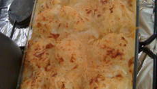 Torta de frango com surpresa de queijo