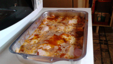 Lasanha de peito de péru