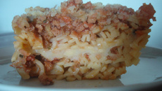 Talharim à bolonhesa vegetariano de forno