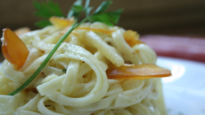 Pasta com la bottarga - Massa com ovas de tainha