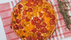 Quiche de bacalhau com alho poró