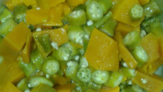 Refogado de quiabo com abóbora