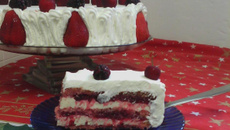 Bolo Champagne e Frutas Vermelhas