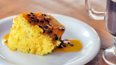 Bolo delicioso de mousse de maracujá