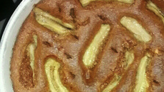 Bolo de Banana com Maçã