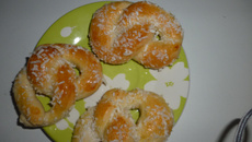 Pretzel de leite condensado e coco