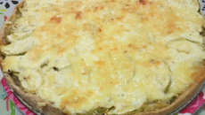 Torta de ricota com cebolas