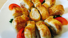 Folheado crocante com recheio de pasta Royale