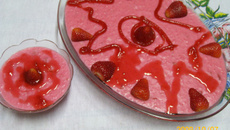 Arroz doce de morango