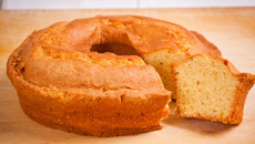 Bolo de arroz cru sem gluten