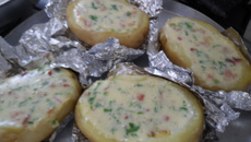 Batata assada com bacon