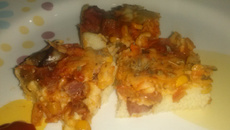 Torta de calabresa com legumes