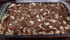 Torta de carne moída e palmito